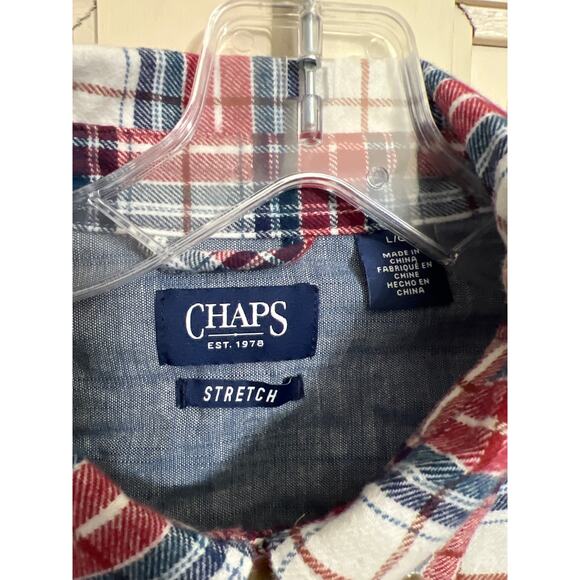 NWT Chaps mens size large plaid flannel shirt - Picture 2 of 3